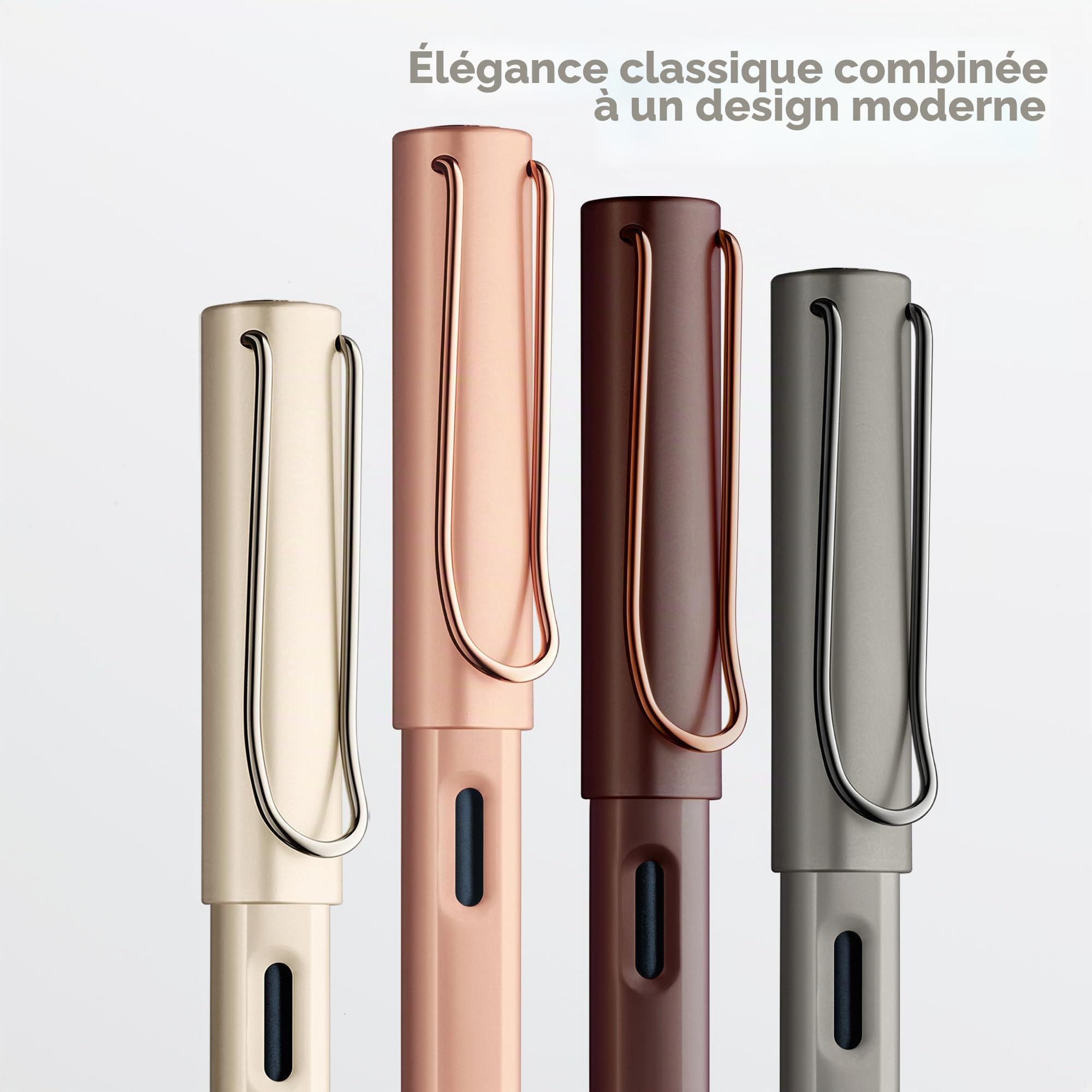 Lamy Stylo plume Lx en marron - Plume revêtue de PVD et prise ergon. - Plume en acier de taille B - Corps léger en aluminium - Cartouche d'encre bleue T 10 et un étui métal - Pour droitiers
