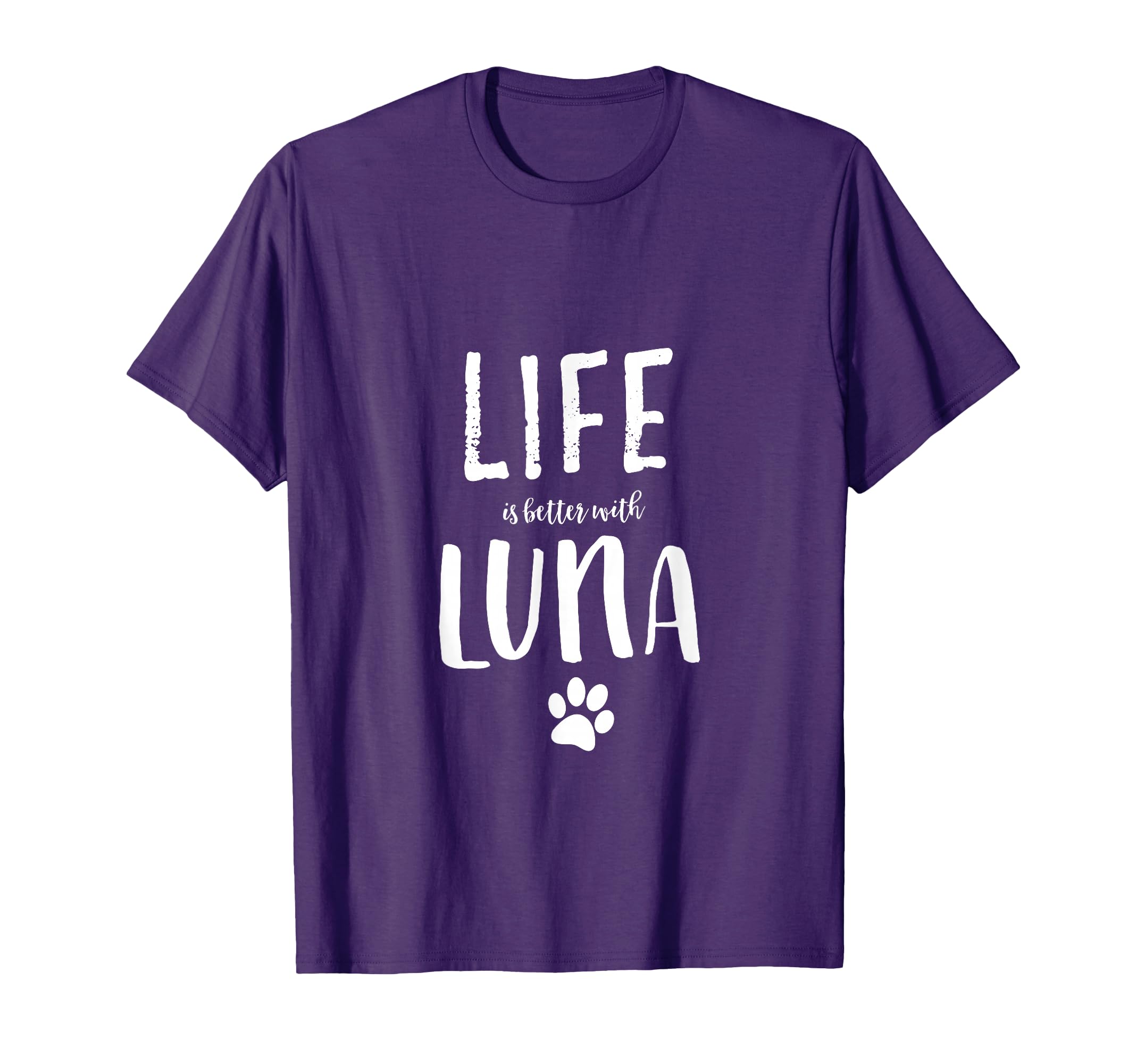 Luna Cat Name T-Shirt Gifts I Love Luna Shirt - Unisex Adult Cat Owner Luna Gift T-Shirt - Black - Small - Short Sleeve - U-Neck - Classic Fit - Cotton - Machine Wash