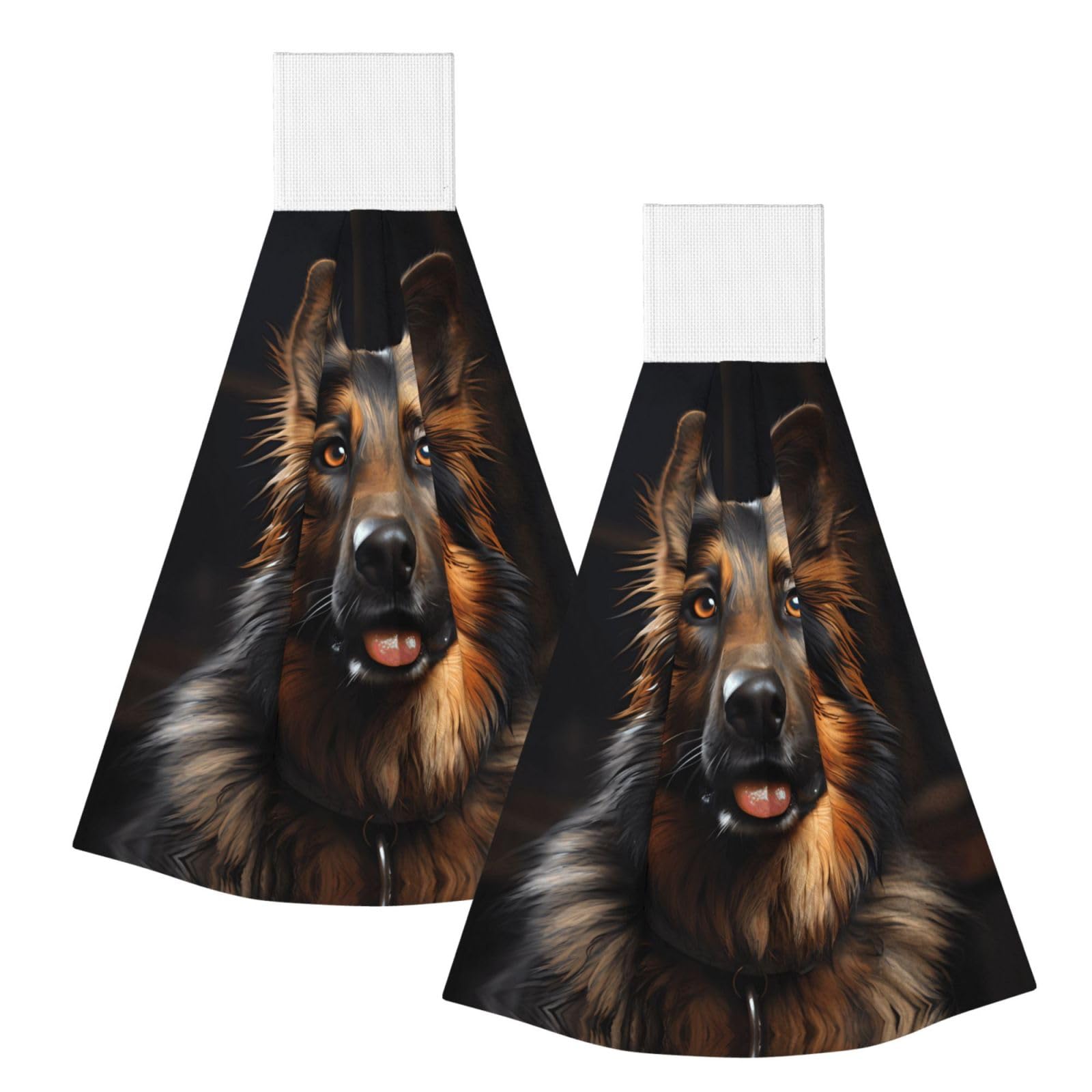 German Shepherd Highly Absorbent Dish Towels Soft Coral Fleece Wipe