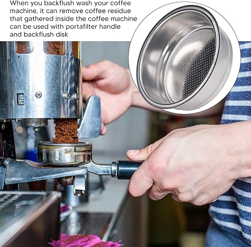 Miniatura 2 de Cesta de filtro de 2.008 in, cesta de filtro para máquina de café expreso, taza de filtro de café de acero inoxidable, taza de filtro de café,