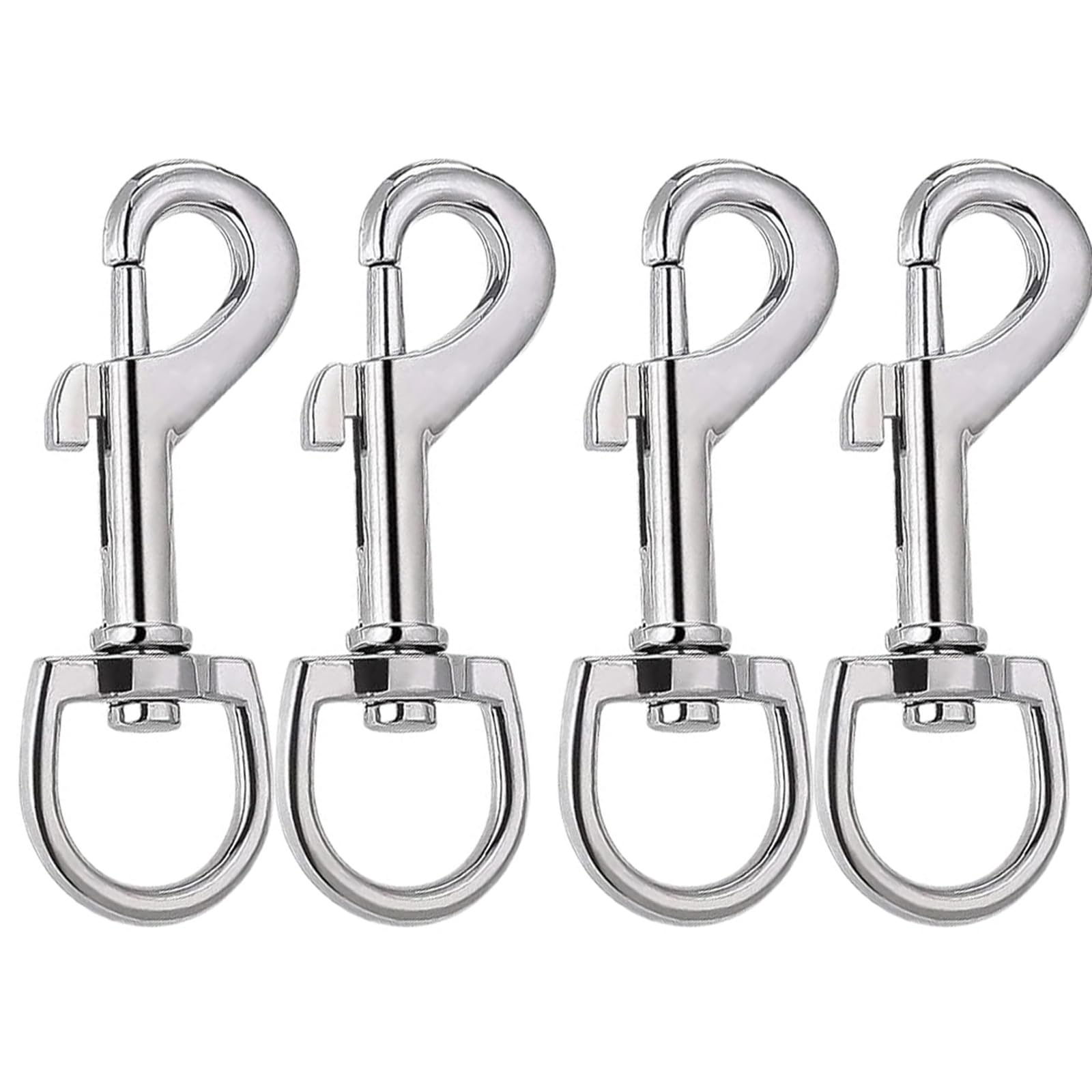 4PCS Heavy Duty Snap Hooks, Zinc Alloy Trigger Clips with 360° Swivel Lobster Clasp, 81mm– Durable Dog Lead Clips for Leashes, Camping, Keyrings, DIY Crafts, Bags, Cat Hammocks & Outdoor Gear