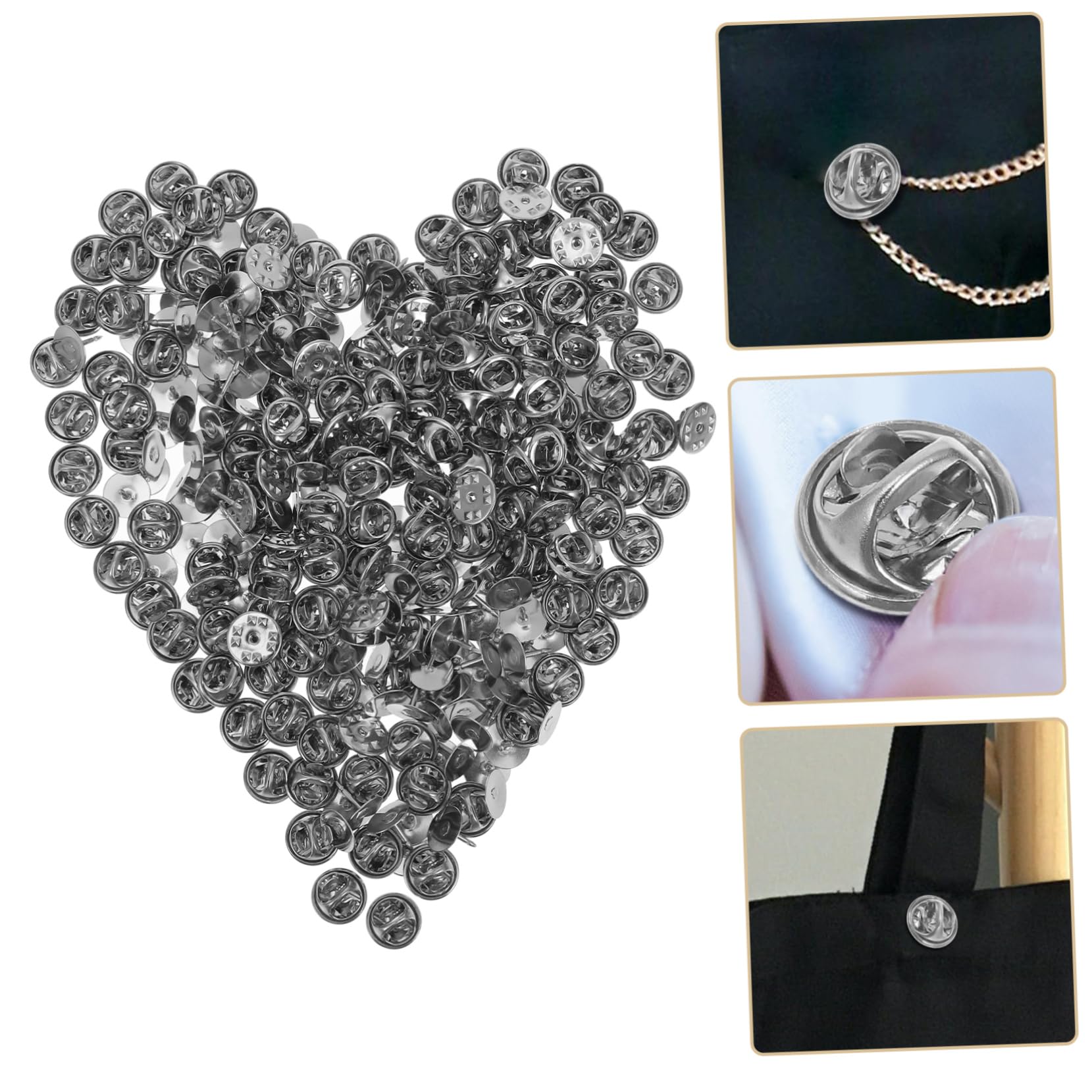 Gadpiparty 750 Juegos Brooch Clutch Pins con Base de Níquel Repuesto Seguro para Pines de Solapa Insignias y Sombreros Cierres Duraderos para Manualidades y Joyería