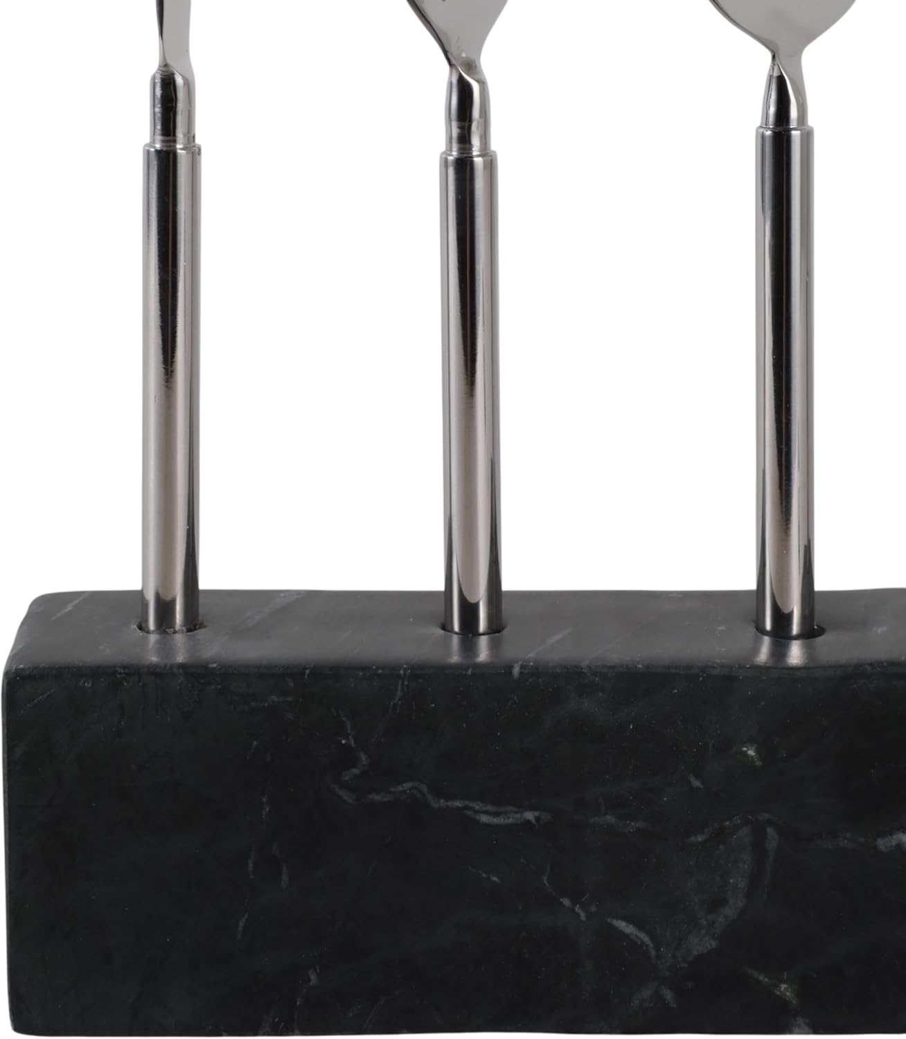 Modern Bartender Kit and Cocktail Set with Marble Base for Home Bar - Bar Accessories Tools for Mixology Bartender Kit - Ideal for Dining Room, Kitchen, or Bar Cart - Set of 4, 10", Black & Silver