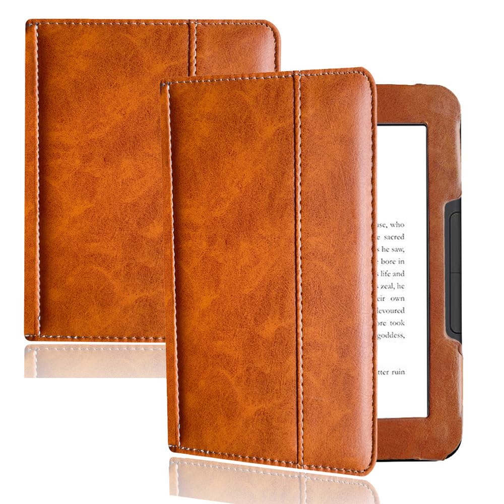 Case for Kindle 6" 8th 2016 Release,Light Weight Slim Shockproof Magnetic Stand Leather Cover Case for Amazon Kindle E-Reader 6",8th Generation 2016 Release Model:SY69JL (brown) — view 4
