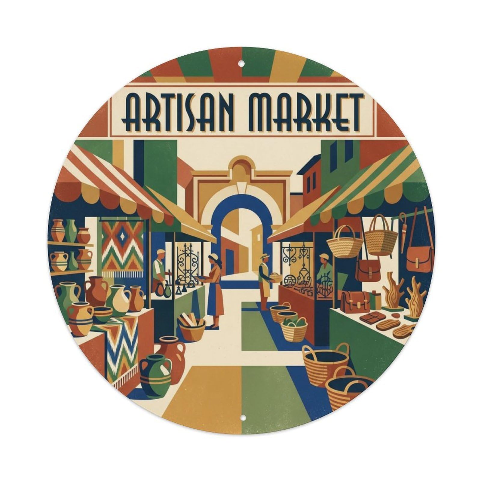 Mallorca Artisan Market Handmade Tradition Local Craft Metal Tin Sign