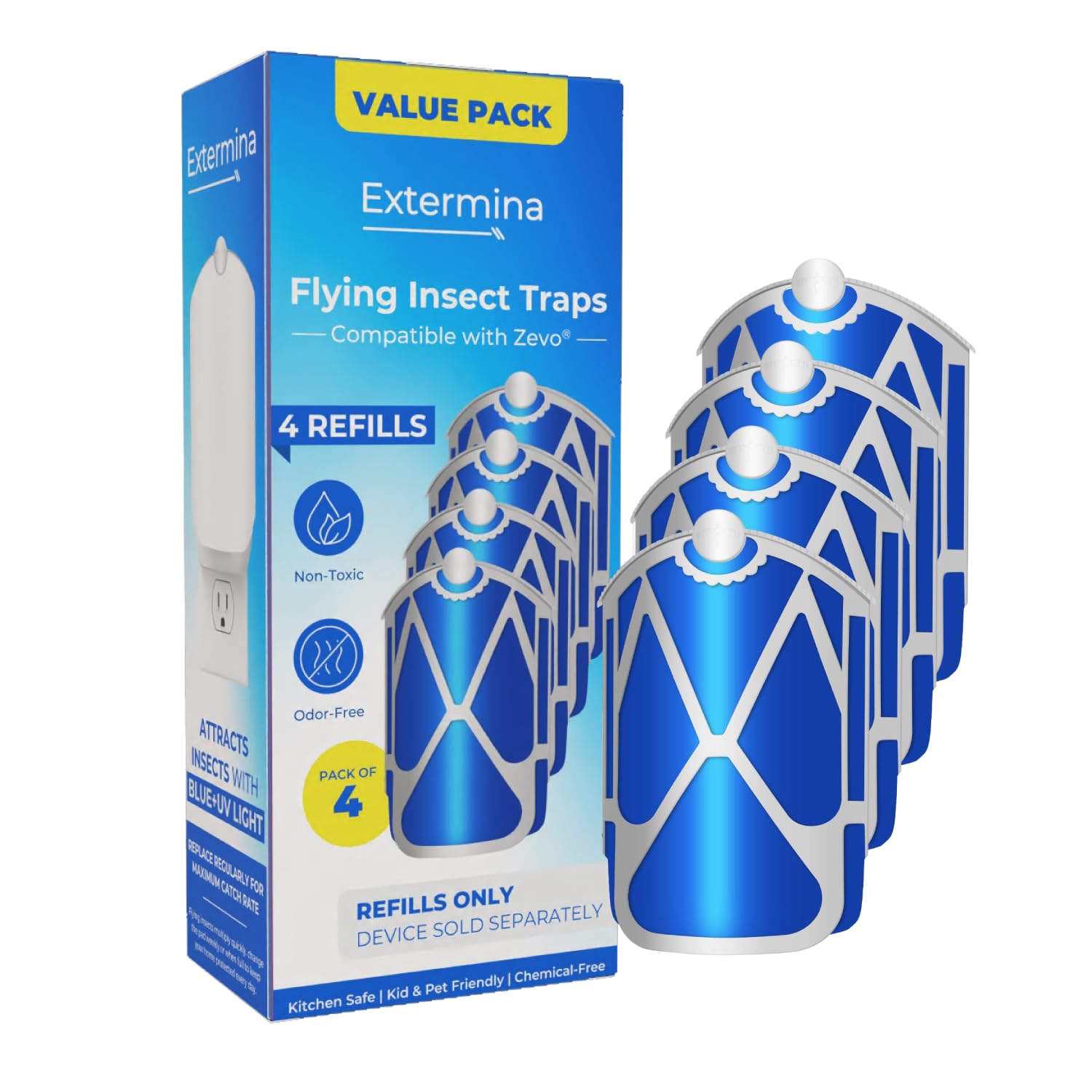 METEO フィルム、コネクター２本セット　500g Amazon.com : Extermina Refills for Zevo Flying Insect Trap (4