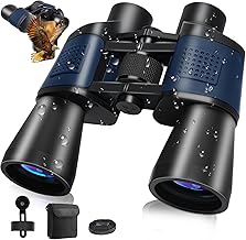 Night Vision Binoculars 20x50 Binoculars Professional Binoculars for Adults with BAK4 Prisms and FMC Lenses, Anti-Fog and Waterproof with Smartphone Adapter Bird Hiking