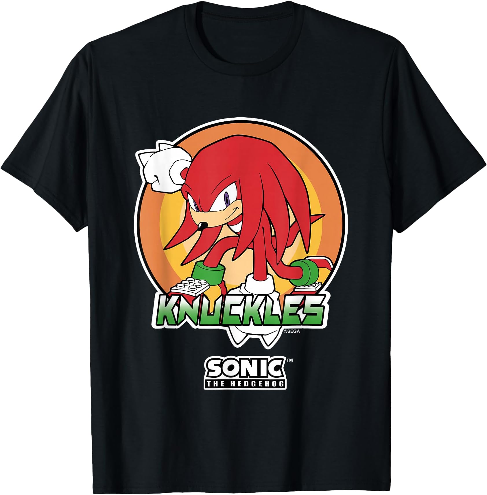 Knuckles Superhero Pose Portrait Vintage T-Shirt