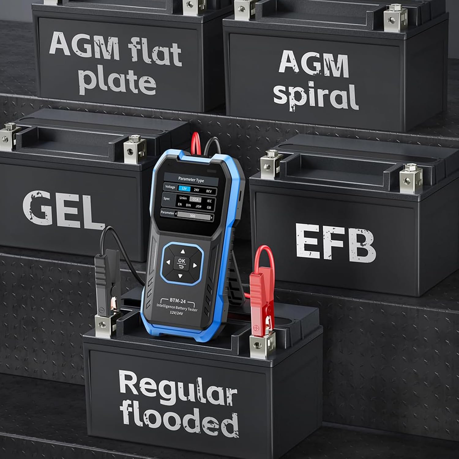 Versatile 12v 24v Battery Measurement Tool for Cars Trucks Suvs Campers Atvs Motorcycles and Marine Uses Battery Resistance Meter