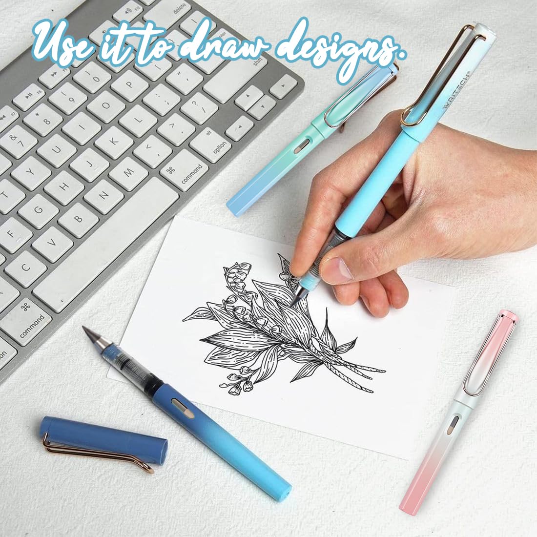 OFFCUP Matite Eterna, 6Pcs Penna Senza Inchiostro Matita, Matita Infinity per fumetto, Studenti per Scrivere Strumento Pittura Artistica