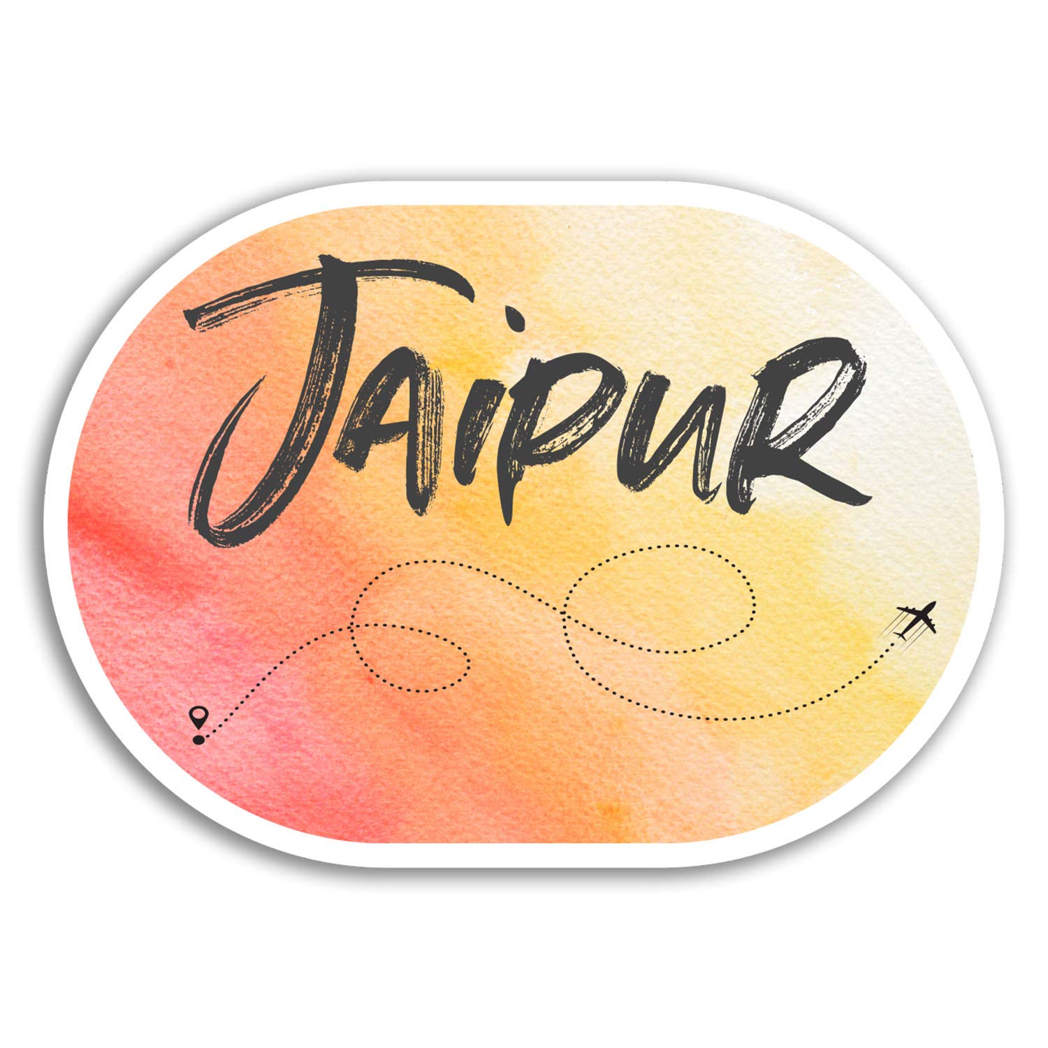 2 x 10cm Jaipur Vinyl Stickers - Travel Sticker Luggage Laptop #17928 (10cm Wide)