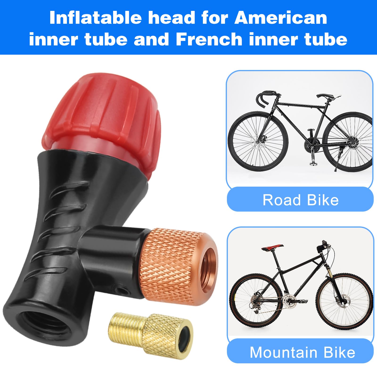DECARETA – Tête De Gonflage Pour Pompe à Vélo – Alliage Alu, Buse Pivotante, Compatible Valves Françaises Et Américaines, Légère 70 G
