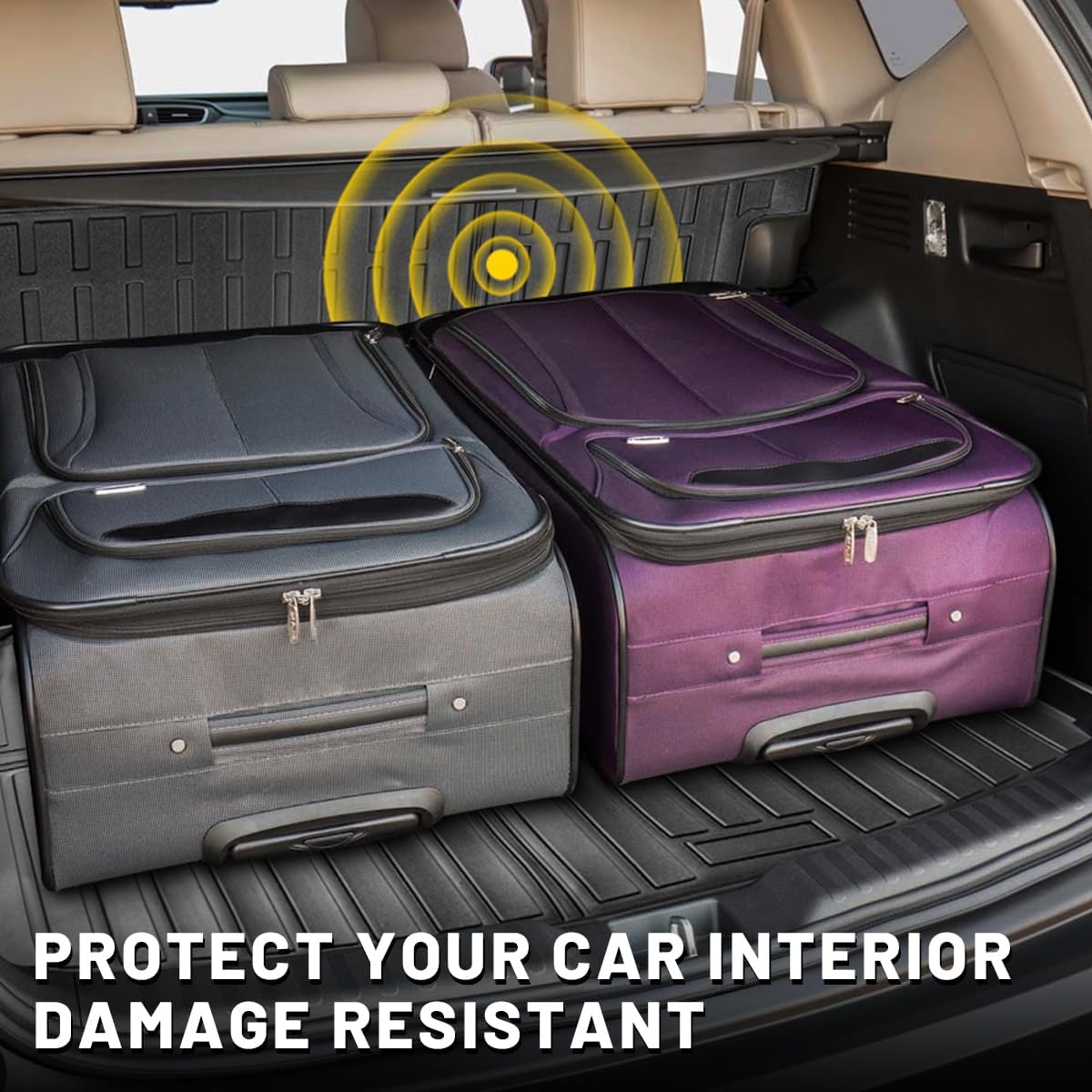 Vanseno Backrest Mat Compatible for 2012-2016 Honda CRV Back Seat Protector All-Weather Protection Mats for 2012 2013 2014 2015 2016 Honda CRV Accessories