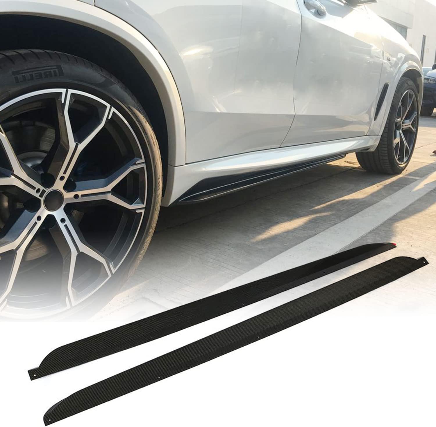 Carbon Fiber Side Skirts for BMW X5 G05 2019UP xDrive40i xDrive50i xDrive30d M50d M Sport SUV Under Door Rocker Panels Valance Extension Lip Factory Outlet