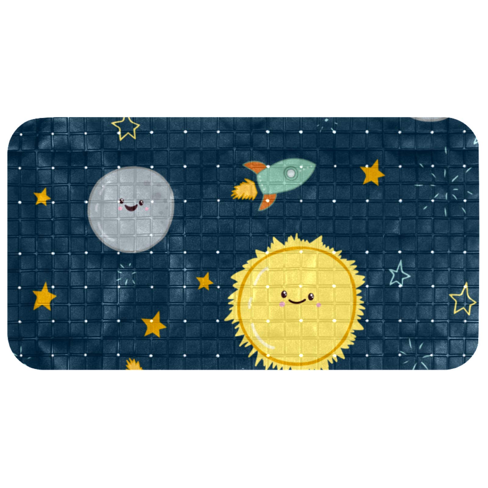 Alfombrilla de ducha Bennigiry contra caídas en bañera de hidromasaje con diseño estrellas