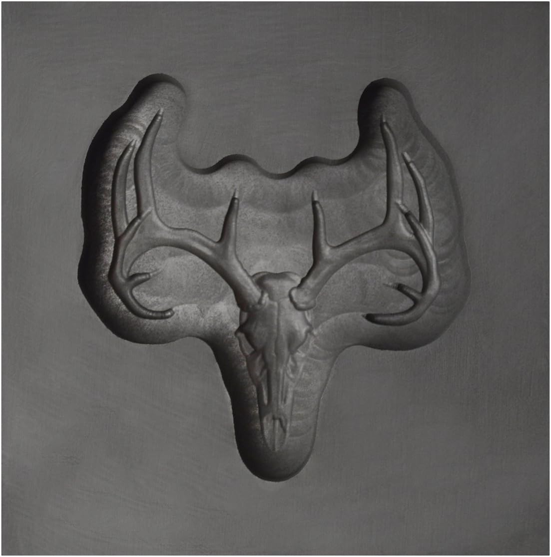 Medium - Deer Skull 3D Graphite Ingot Mold for Precious Metal Casting Gold Silver Copper Melting