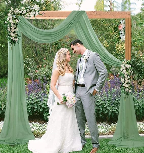 Polyester Bridal Satin Backdrop/Drape. Curtain Panel with 4