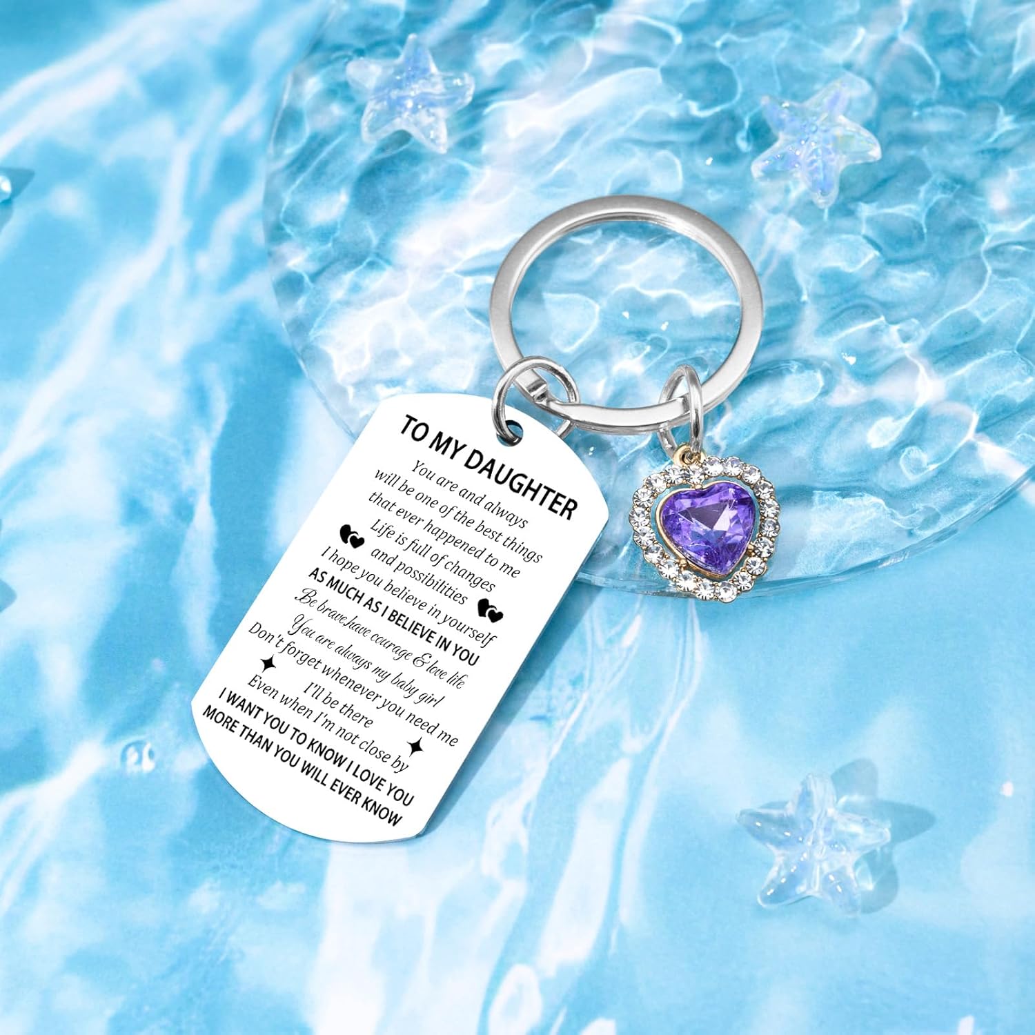 Valentines Day Gifts For Daughter Gifts From Mom Dad To My Daughter Keychain Inspirational Birthday Gift For Daughters Adult Graduation Mothers Day Christmas Happy Birthday Gift For Daughters - Image 5