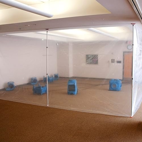 Miniatura 6 de ZIPWALL SLP4 Postes para barrera de polvo con resortes de 12 pies, paquete de 4, color plateado