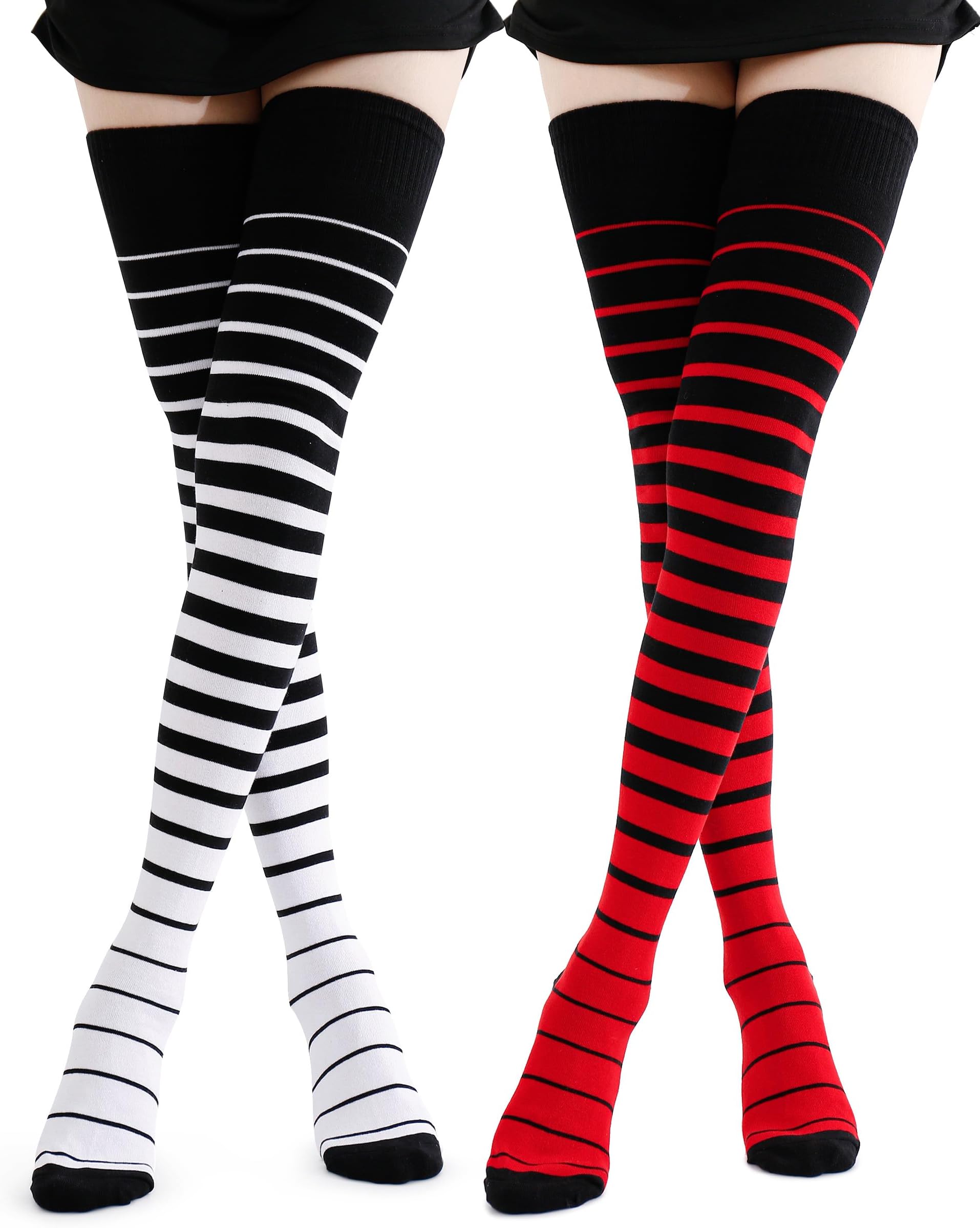 Kayhoma Women's Gradient Stripe Thigh High Socks thigh high socks