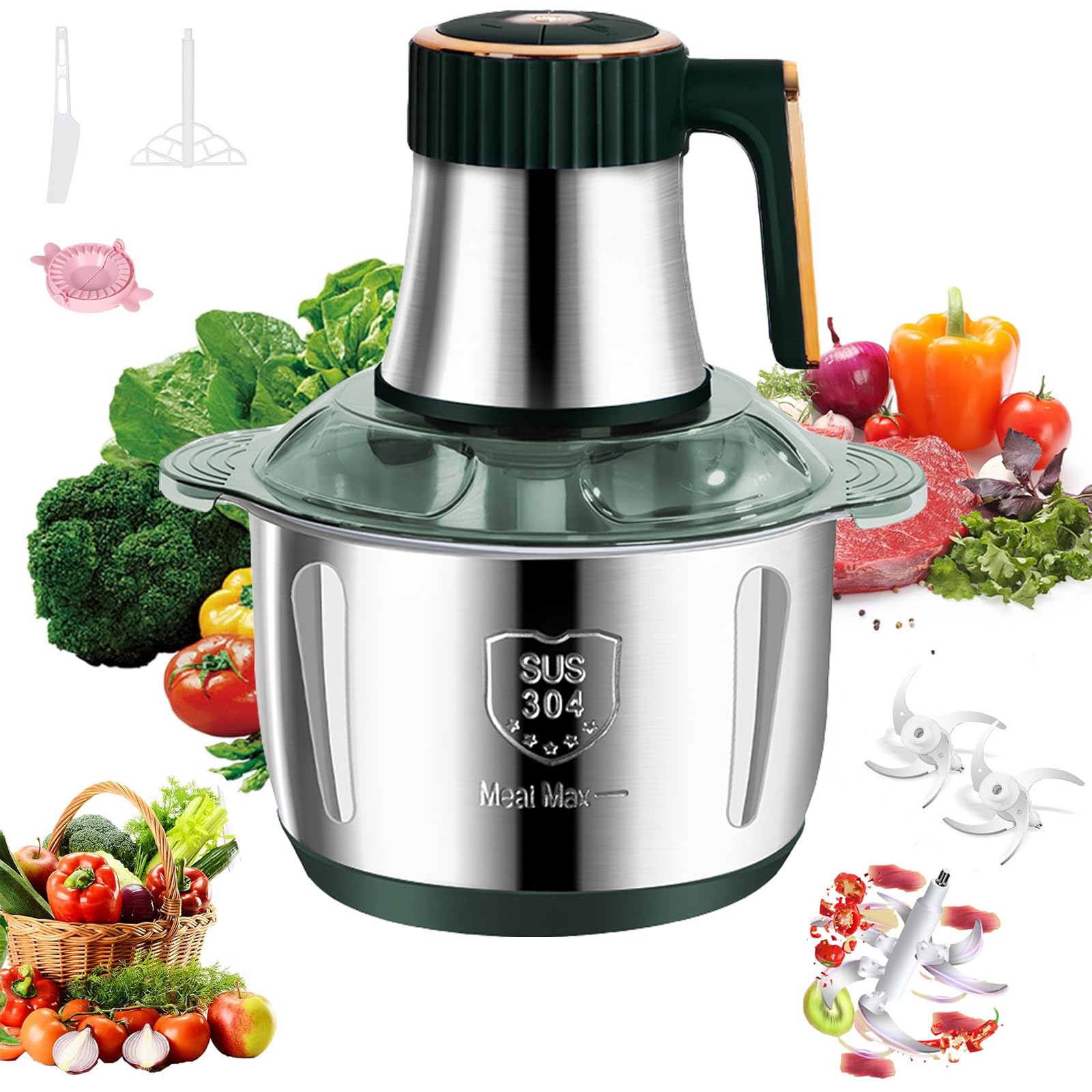 Hachoir à viande polyvalent pour cuisiner de grands plats faits maison