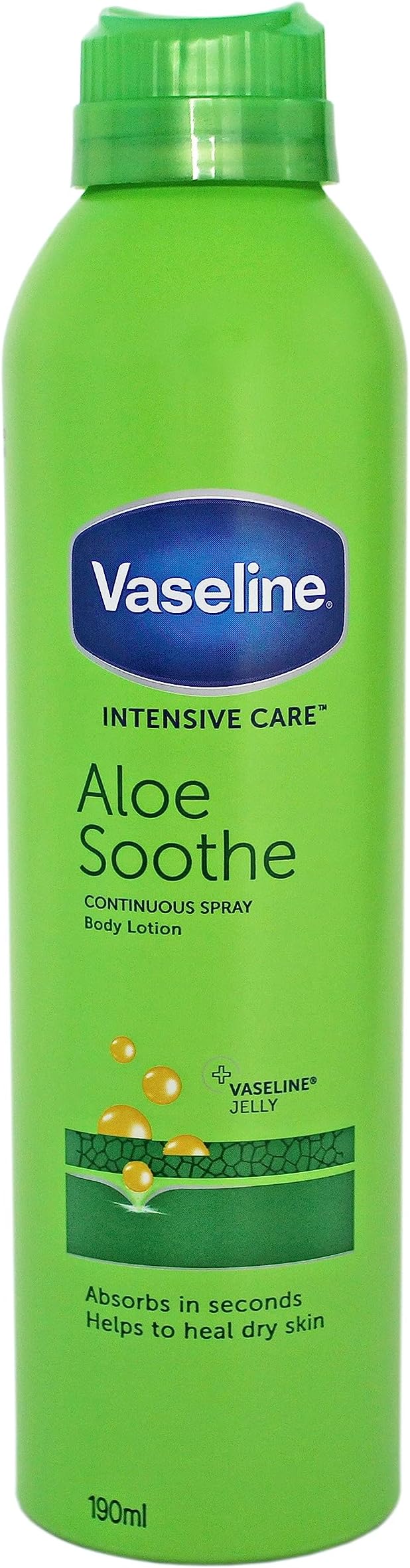Vaseline Intensive Care Aloe Soothe Spray Moisturiser heals and refreshes skin for dry skin 190 ml