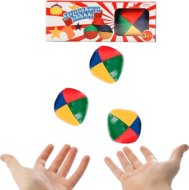 Juggling Balls for Beginners and Enthusiasts, Learning Circus Toy, Set of 3, Soft 70g Juggling Balls, Designed for Children to safely Practise at Home, Helps to improve Dexterity and Motor Skills