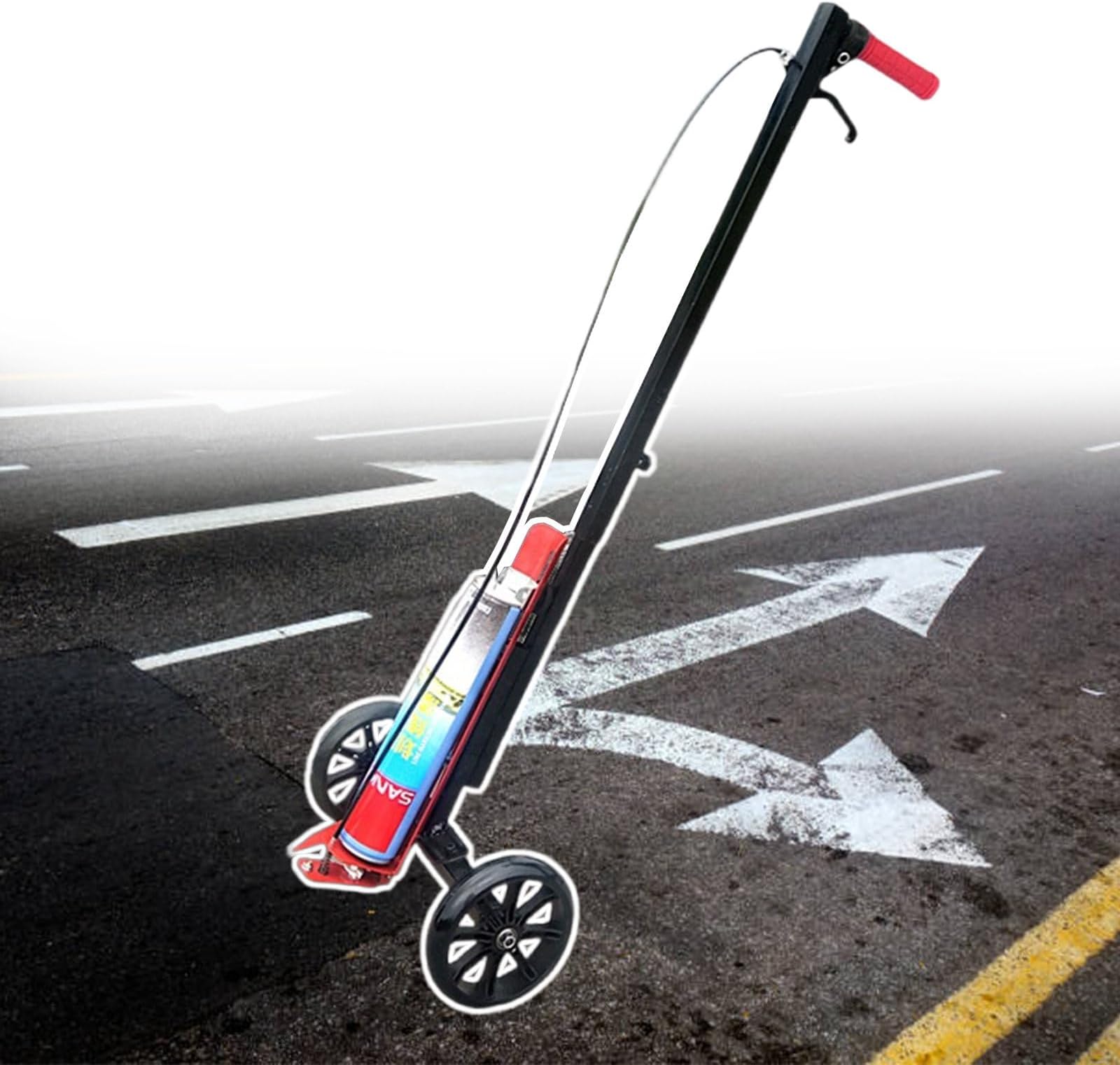 Professional Striping Machine, Inverted Marking Spray Paint Tool, Parking Lot Striping Machine,Road/Garage/School Marking, for Drawing Straight Lines, Curves, Circles