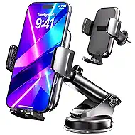 RayLink【122+LBS Strongest Suction & Military-Grade Ultimate Car Phone Holder【Patent & Safety Certs】 Cell Phone Mount Truck Stand for Dashboard Windshield Vent for iPhone 17 Pro Max 16 15 Samsung