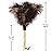 iHUFeather Ostrich Feather Duster 14 inch Feather Duster Fluffy Natural Genuine Ostrich Feathers with Wooden Handle and Eco-Friendly Reusable Handheld Ostrich Feather Duster for Cleaning Supplies