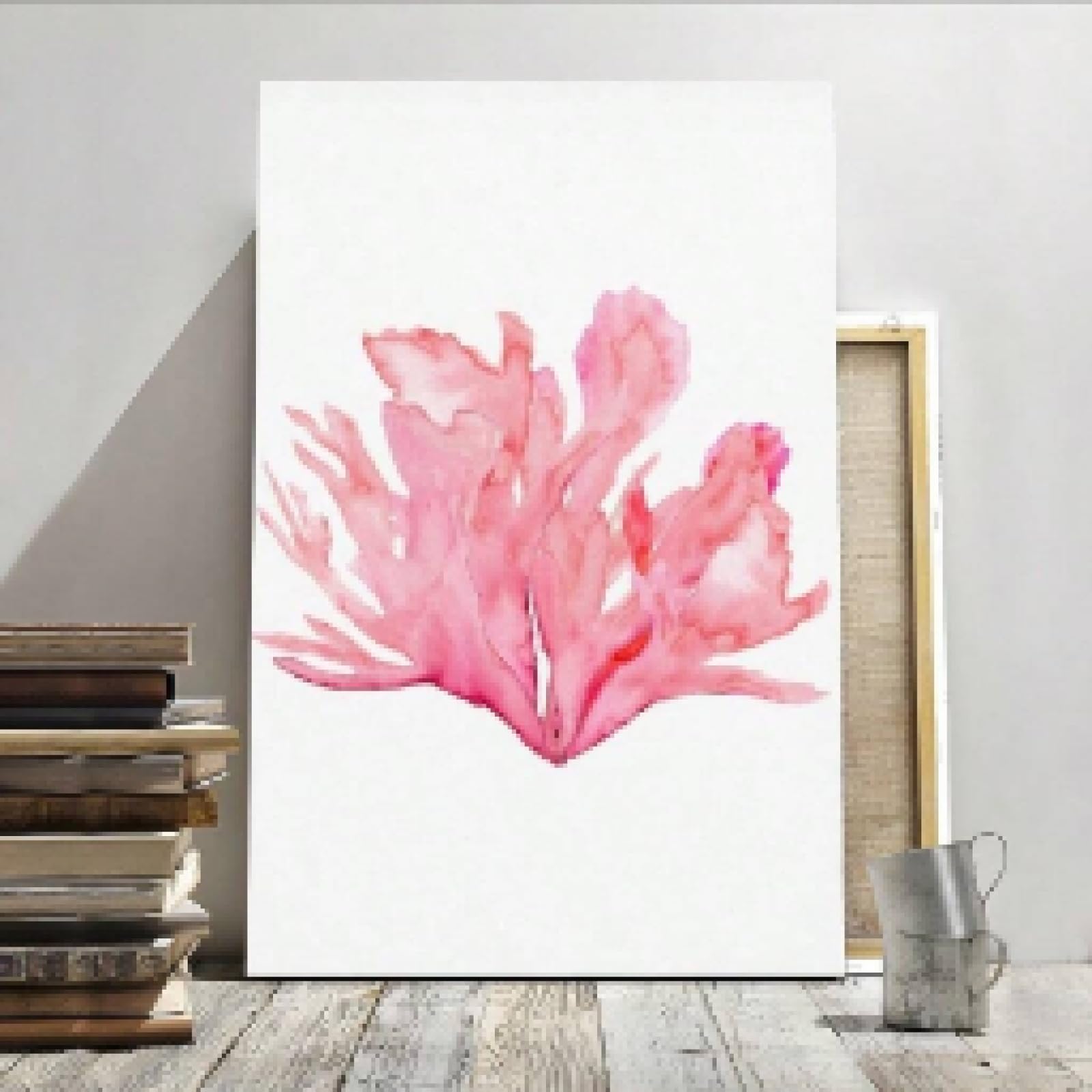 Toile plage de corail rose décoration murale pour mur vide - 8