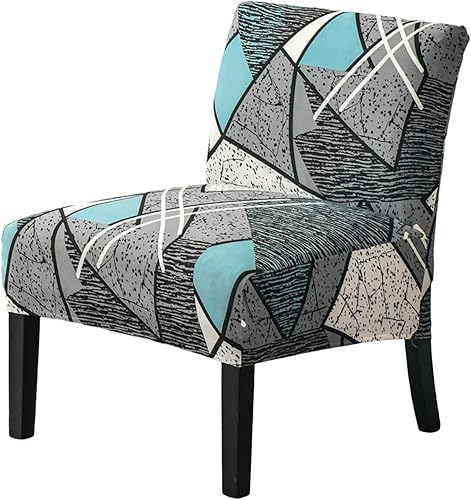 GOSTADY Funda elástica para silla sin brazos, lavable, funda protectora de muebles para silla sin brazos estampada extraíble para sala de estar,