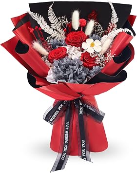 Preserved Flowers for Delivery, Flowers Fresh Bouquet with Gift Box