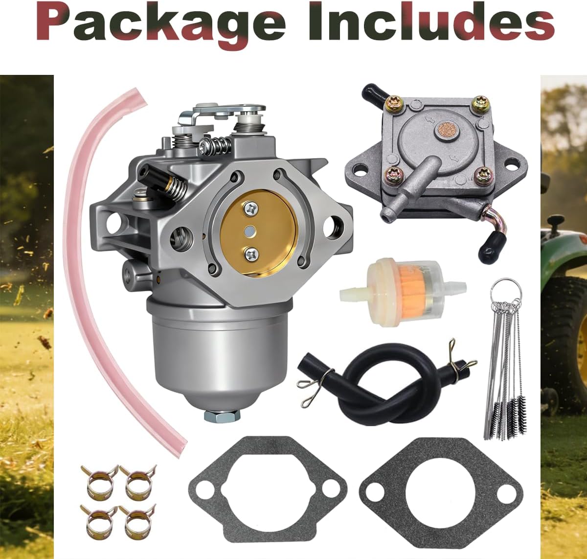 AM122852 Carburetor Fit for John Deere GS75 HD75 180 185 260 265 Mower Tractor Fit for 15003-2296 Kawasaki FC540V 17HP Carb M97274 M97275