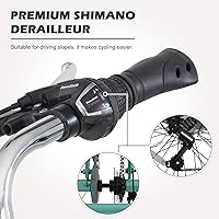 Vista 94 de H&ZT Triciclo para adultos, bicicleta de 3 ruedas, triciclo crucero, con engranaje de 7 velocidades, mango de freno de estacionamiento, escalón