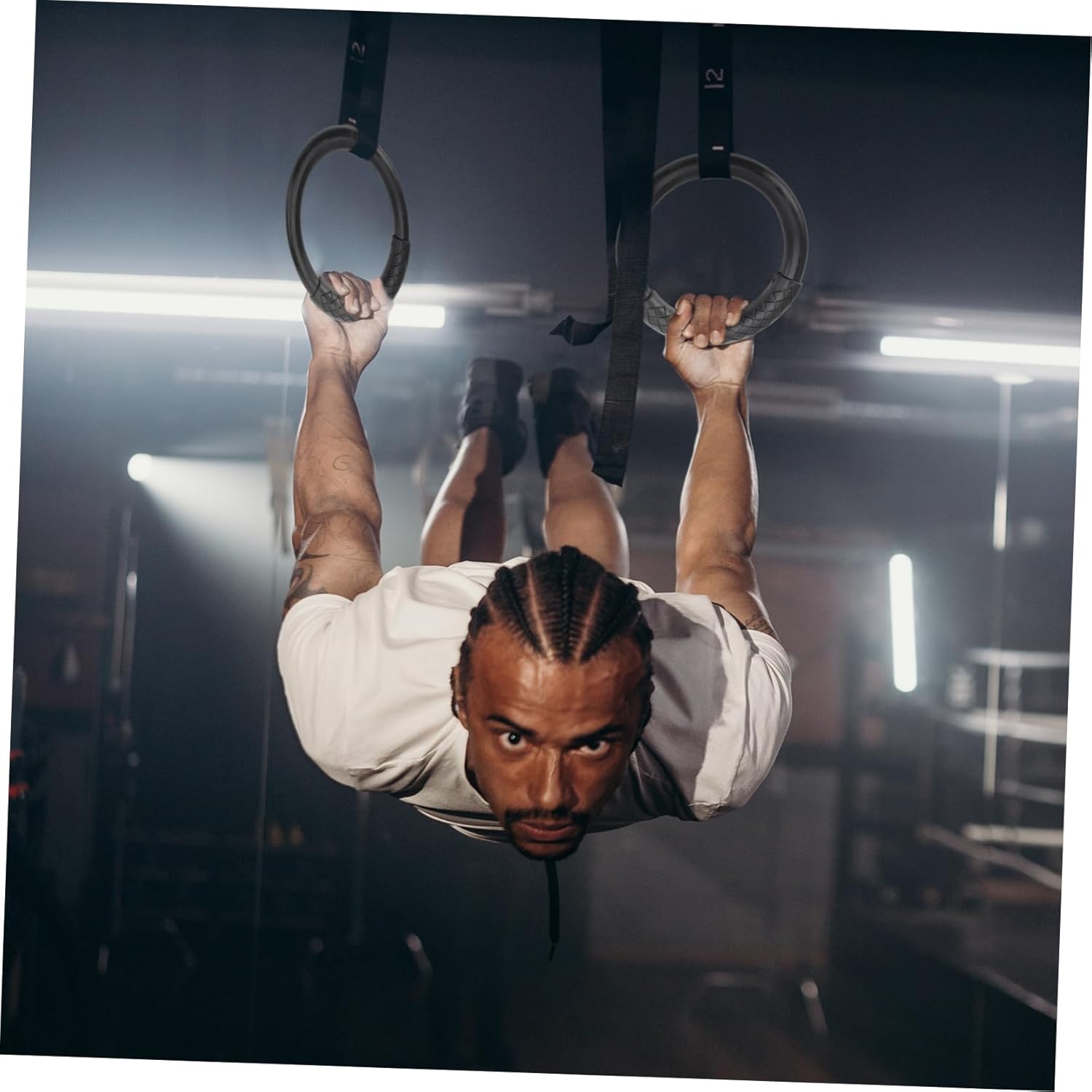 1 Pair Abs Gymnastic Rings for Home Workout Fitness Rings for Full Body Workout
