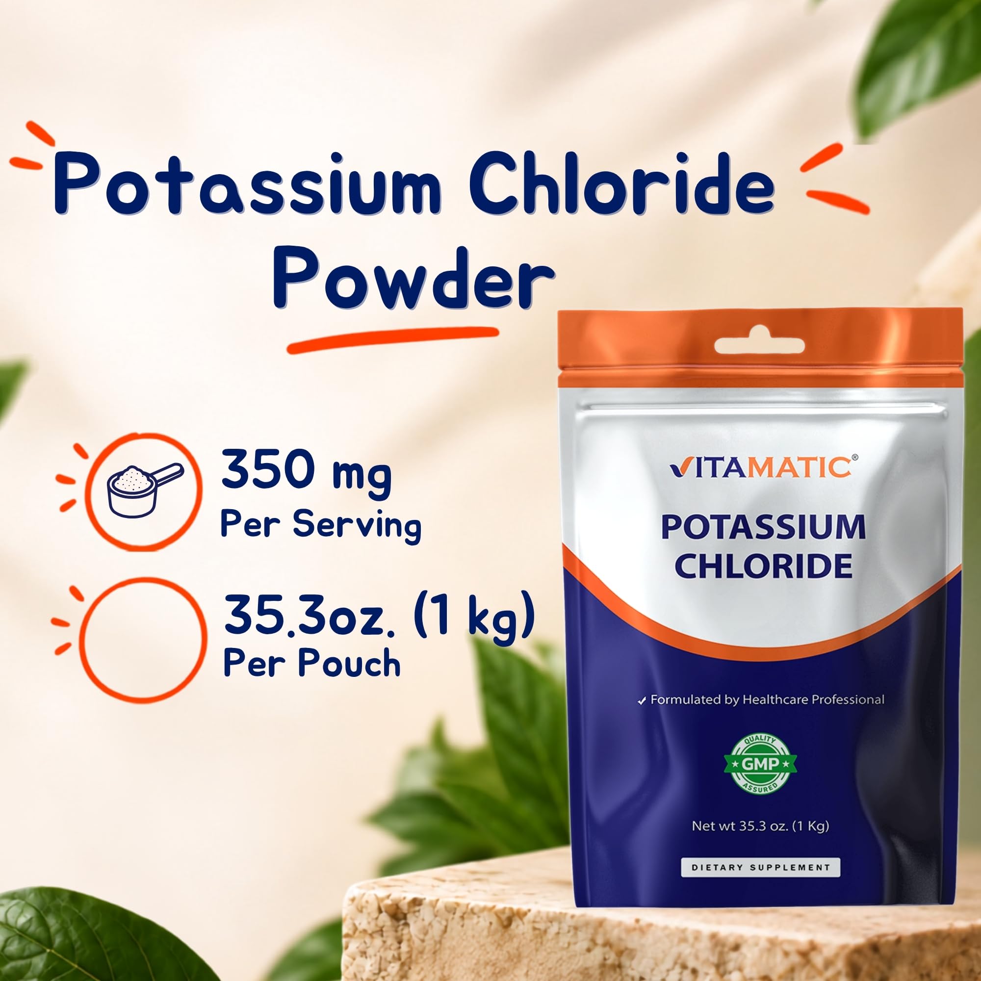 Vitamatic Potassium Chloride Powder – 1 Kg (2.2 lb) – Pure, No Fillers, Non-GMO, Gluten Free — Amazon image 7