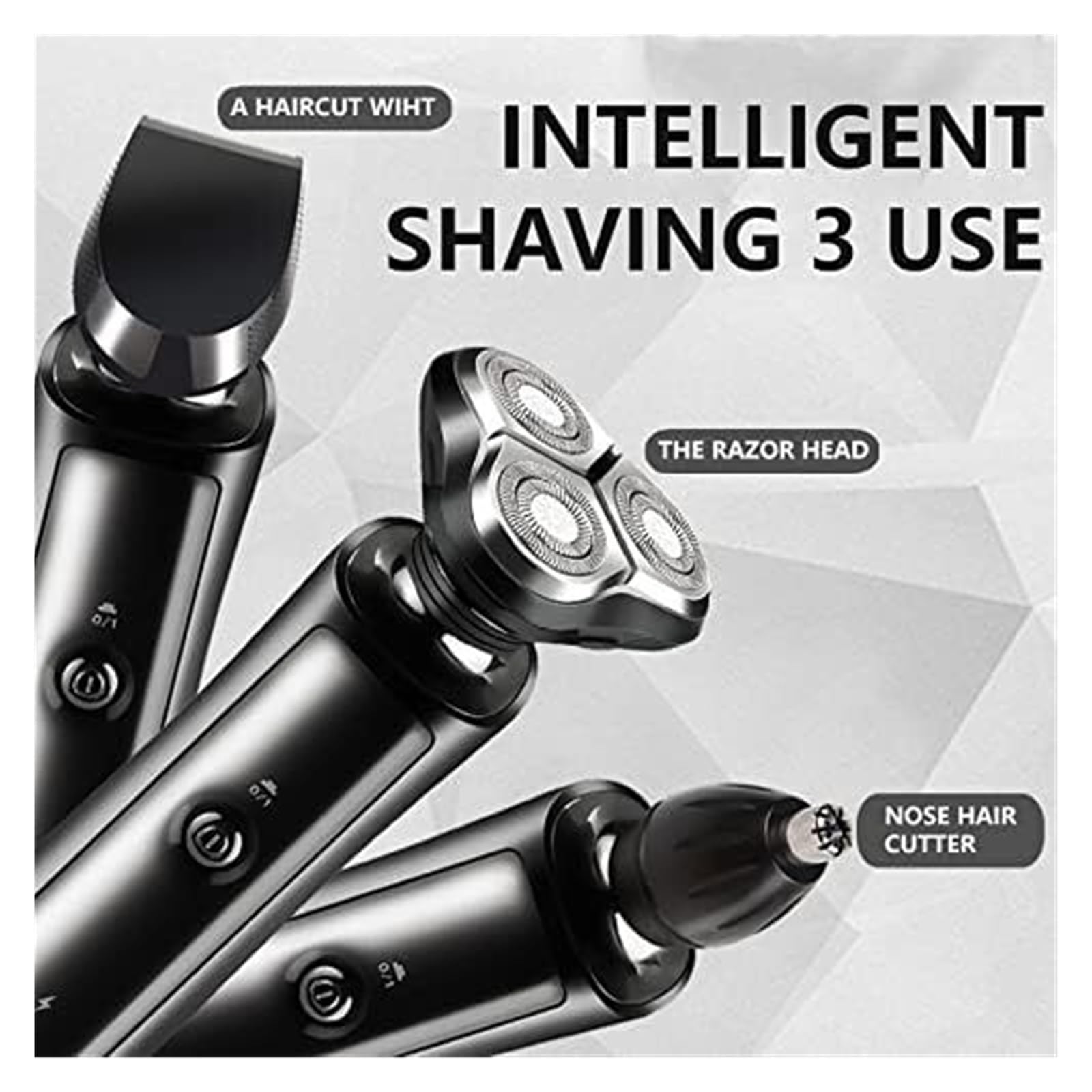 Rasoio, Rasoio 3 in 1 for macchina da barba uomo 4D Smart