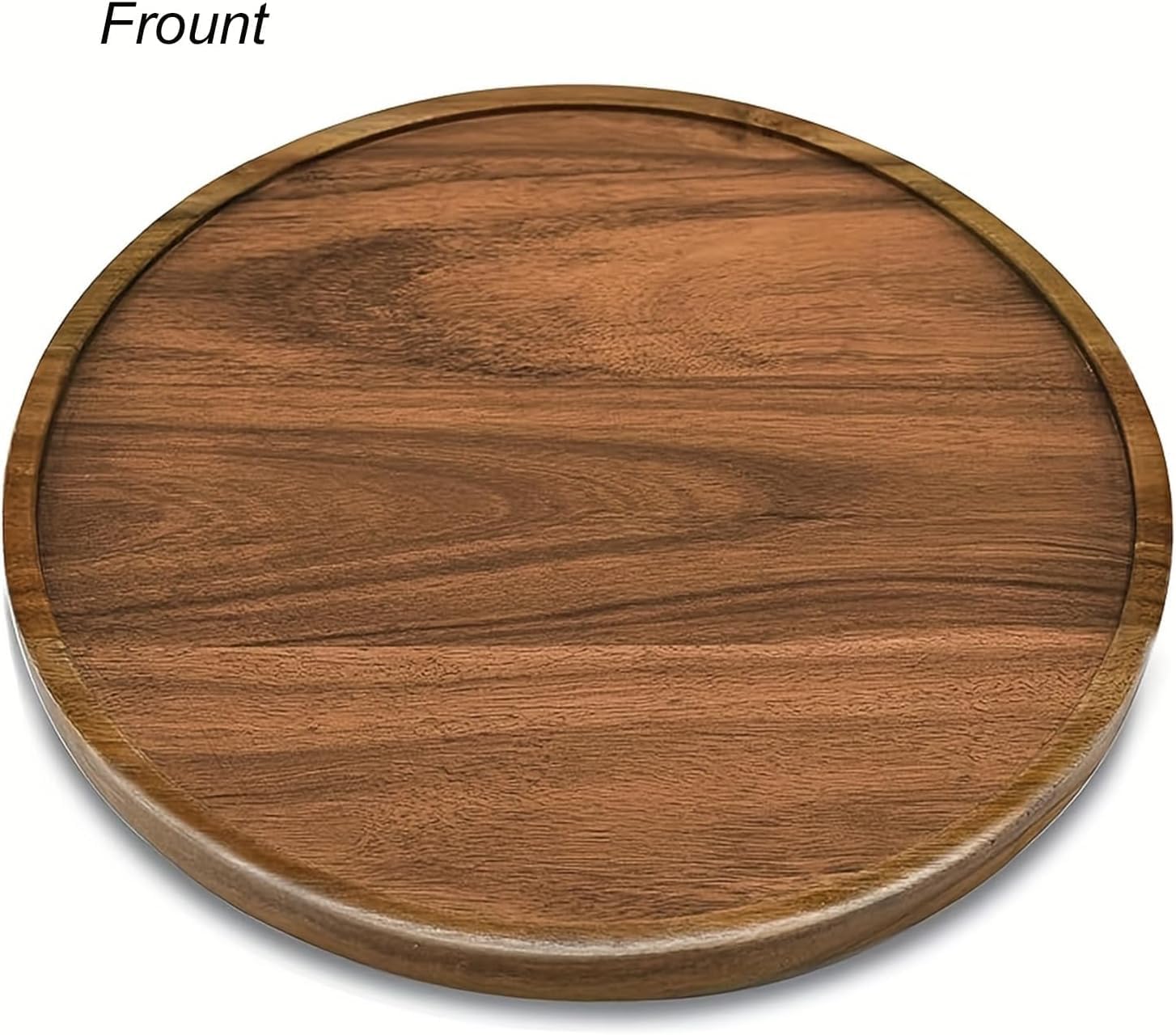 10inch Acacia Wood Lazy Susan Organizer Kitchen Turntable for Cabinet Pantry Table Organization Wooden Round Trays Home Kitchen Coffee Table Top Countertop Décor (2, 10inch)