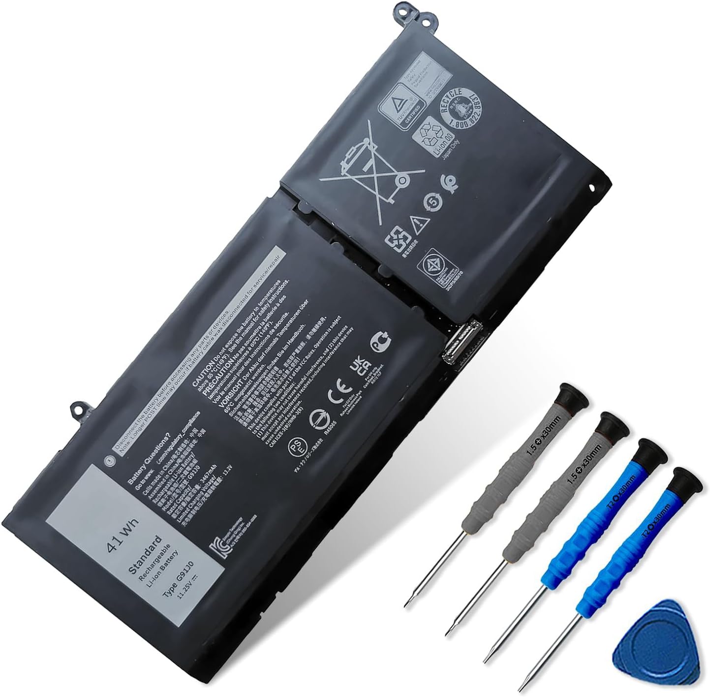 41Wh G91J0 Laptop Battery Compatible with Dell Latitude 3320 3330 3420 3520 Inspiron 3510 3511 3515 3520 3525 3530 5410 5415 5418 5420 5430 14 Plus 7420 2-in-1 Vostro 5620 5625 Series 11.25V 3467mAh