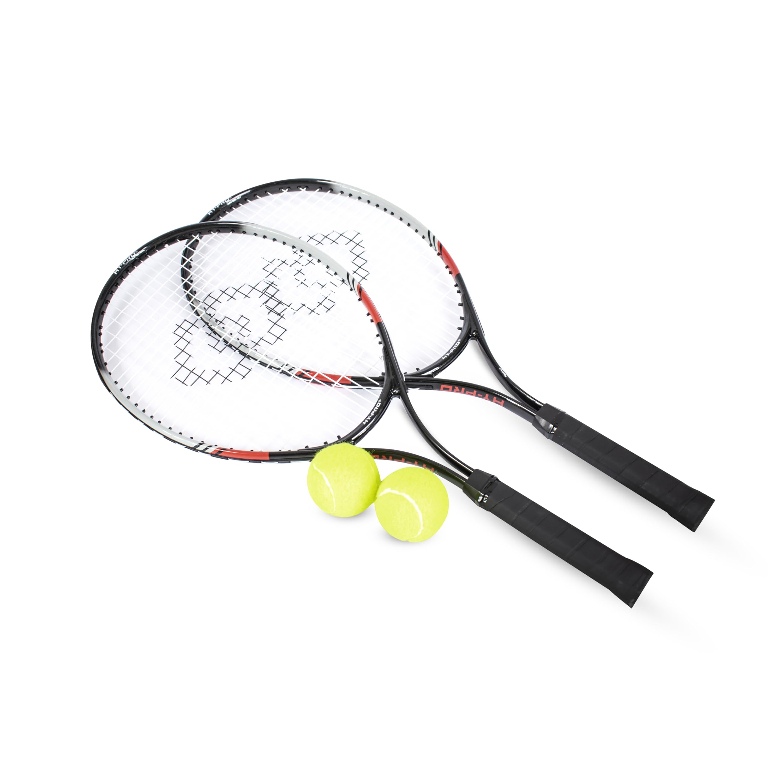 Hy-Pro Tennis Set - 25 Inch, 2 Person, Tennis Racket, Tennis Balls, Aluminium, Lightweight Racket with Carry Case & Balls Included, Great Balance & Grip, Great Gift Idea