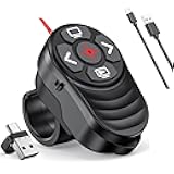 2 in 1 Presentation Clicker with Laser Pointer Finger Ring Clicker Rechargeable Presentation Clicker Long Distance PPT Clicker Remote Wireless Clicker Laser Pointer for Classroom Teacher Projector