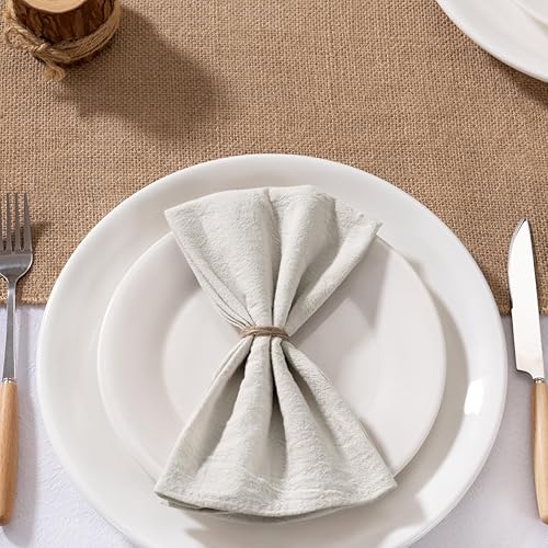 Vista 43 de MLMW Juego de 6 servilletas de tela color marrón nude, de lino, rústicas, de algodón, lavables a granel, de 16 x 16 pulgadas, para decoración de Piel