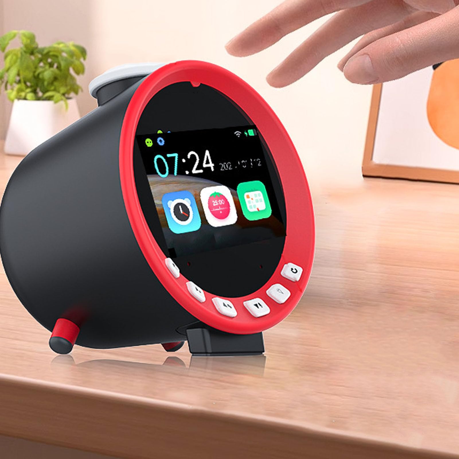 Cocoarm Reloj despertador inteligente gestor de tiempo AI activado por voz digital con función educativa temprana y batería 1500mAh para estudiantes organizador de planificación de estudio
