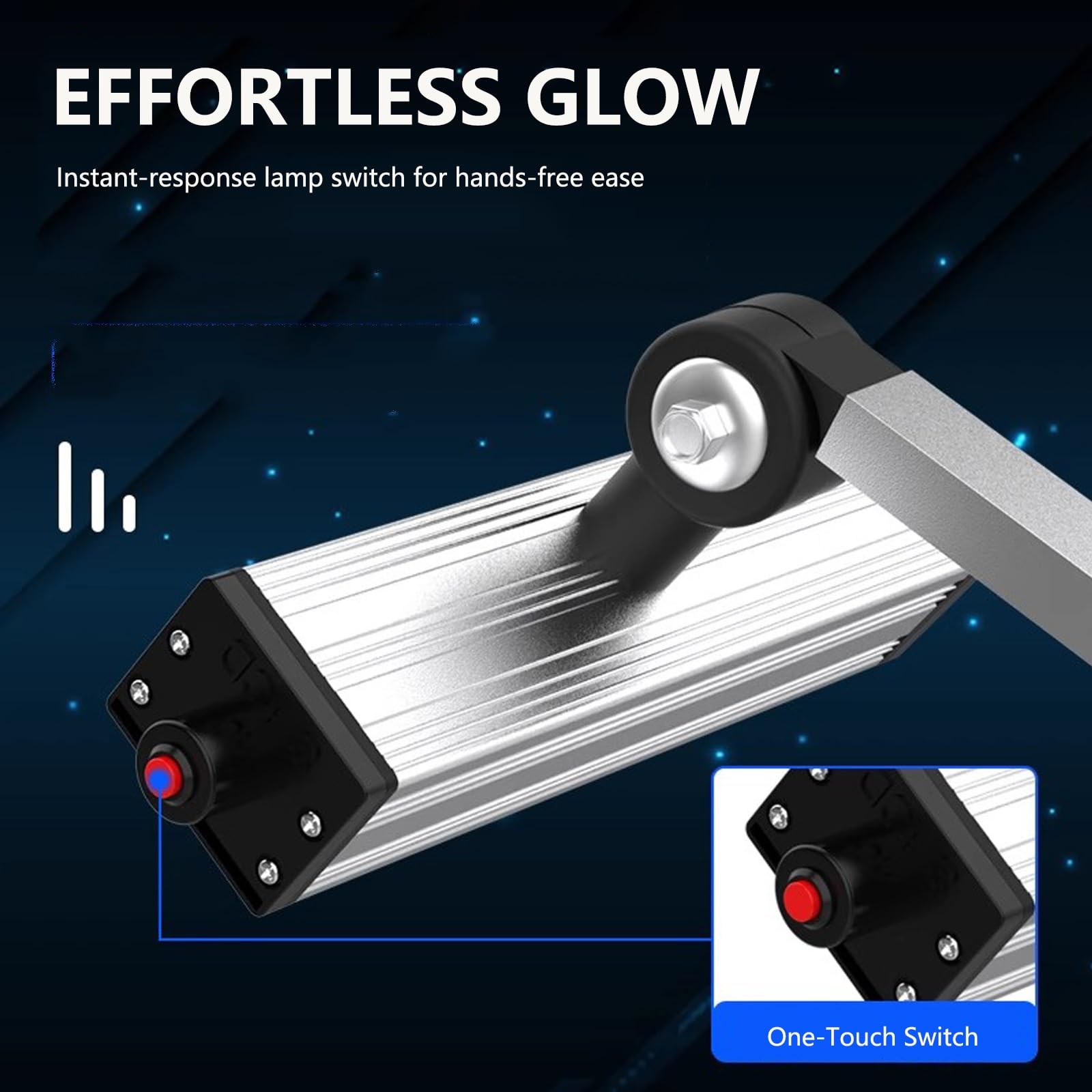 Lampada Tubolare Flessibile for Macchine - Antiesplosivi IP66 e Impermeabile for tornio CNC, fresatrici, Trapani | Tensione Universale 110-220V, Efficienza 120 lm/W(Vertical,32W)