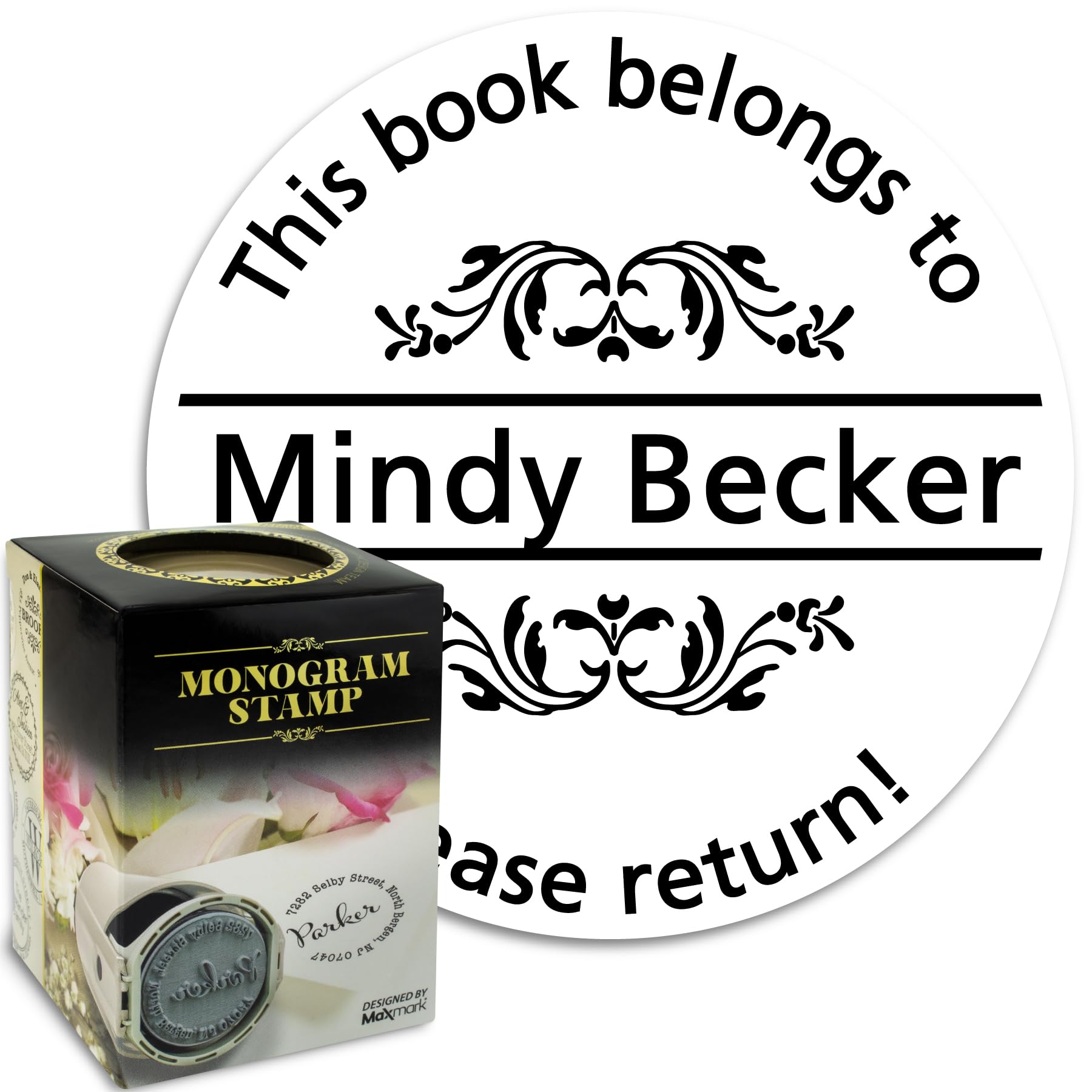 Custom Library Stamp - Style LIB019