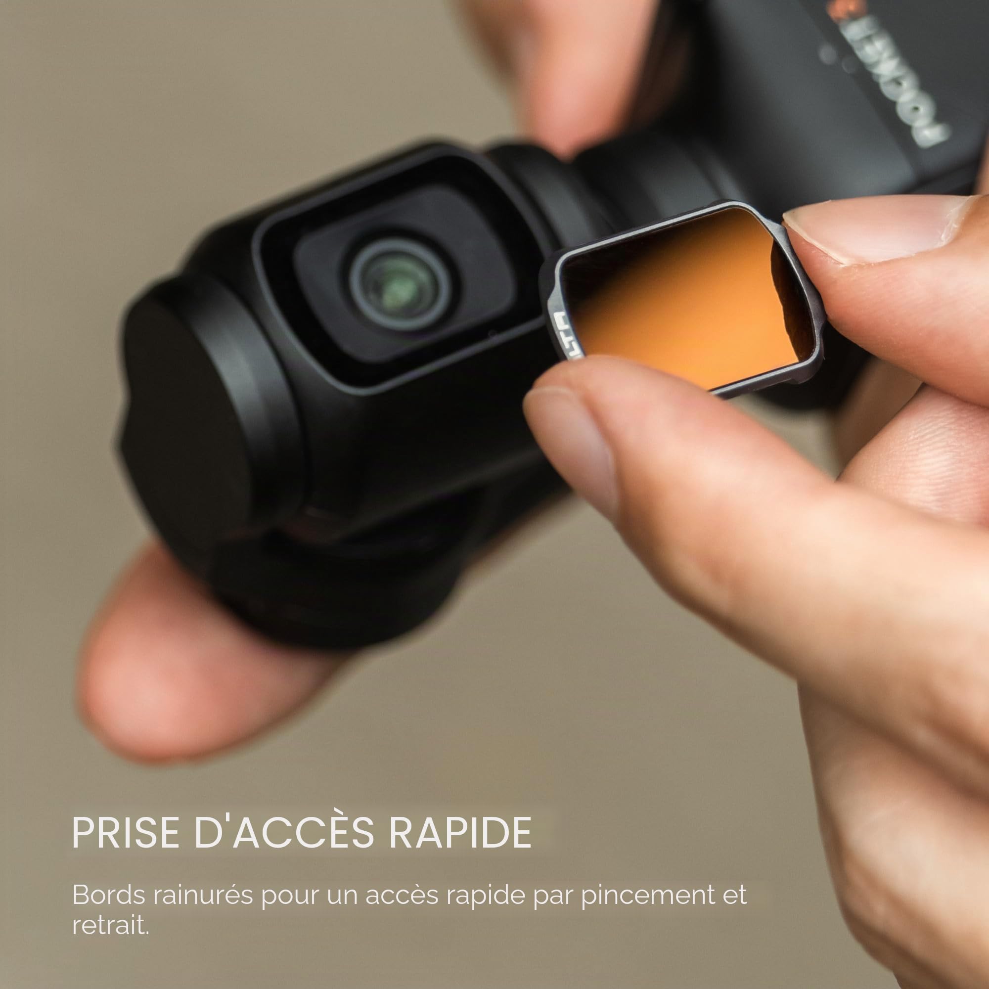 Tilta Pocket 4 Filtre Variable ND2-32, Filtre Magnétique VND 5-Stop Compatible avec DJI Osmo Pocket 3 Pocket 4, Verre Optique Ultra-Fin à Revêtement Polyvalent TF-OP3-VND