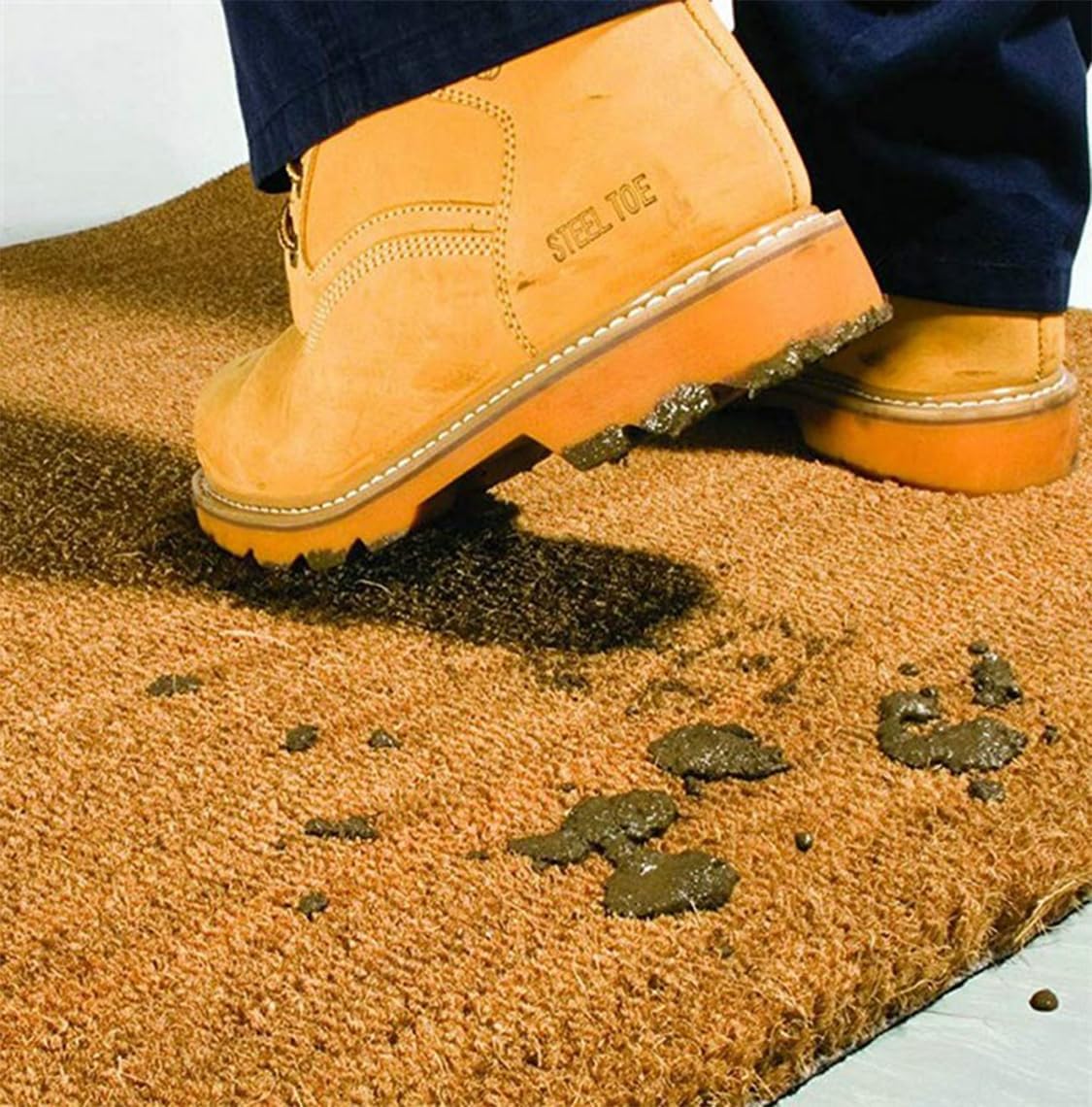 Funny Coir Doormat Bless This Hizzle Fo Shizzle Front Door Mat with Heavy Duty Front Porch Easy to Clean Entry Brown Mat with Black Font 23.6 x 15.7 inch