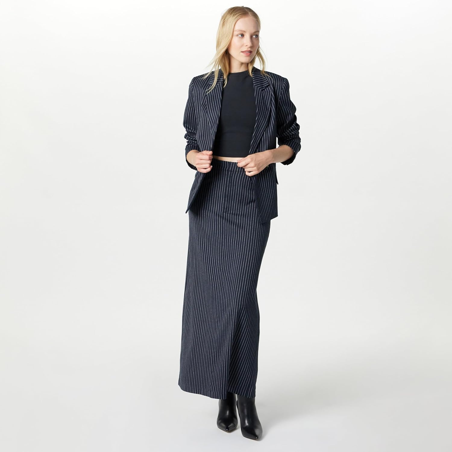 The Drop Womens Denis Woven Long Column Skirt - Image 4