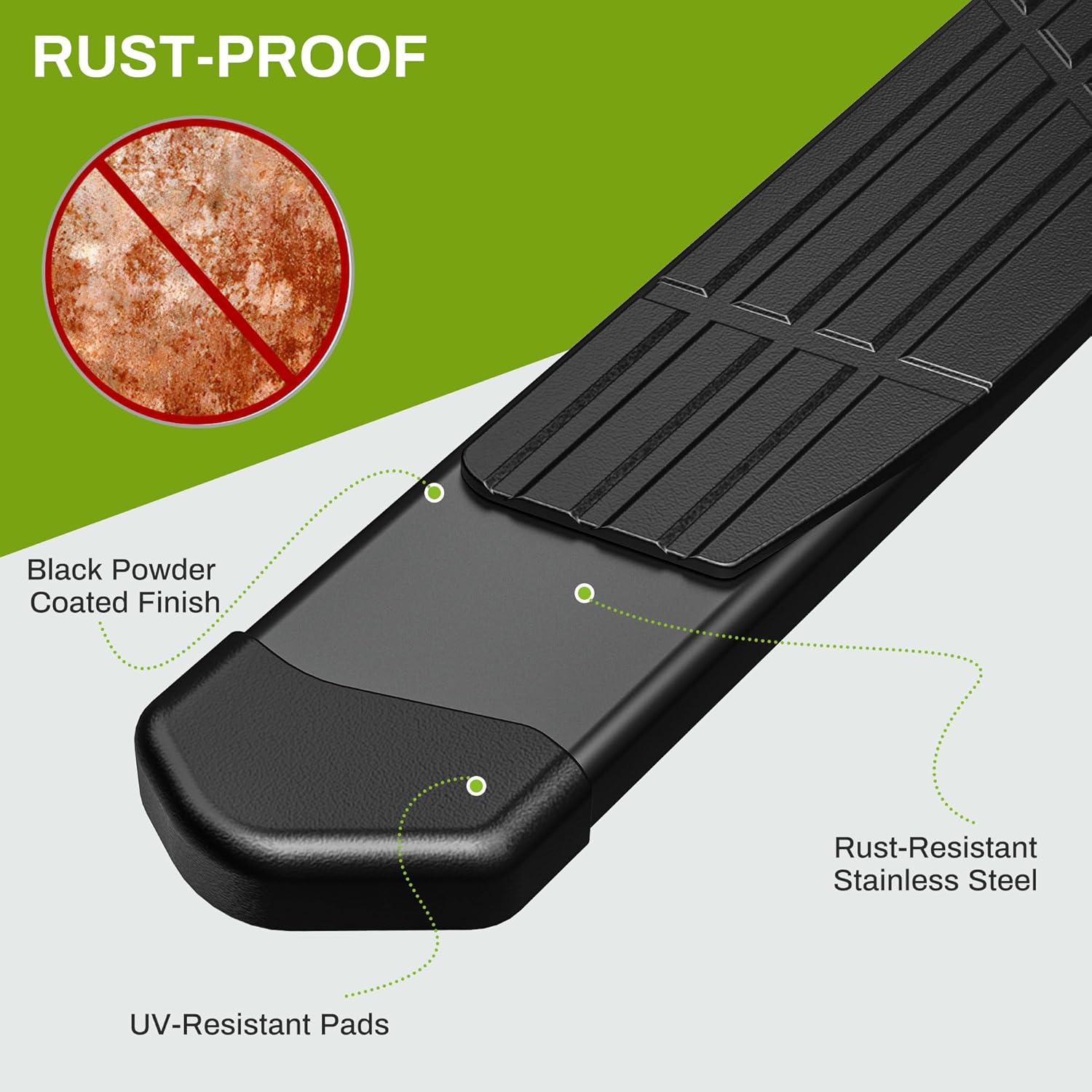 AUTOSAVER88 Running Boards Compatible with 2015-2026 Chevy Colorado & GMC Canyon Crew Cab, 6 Inch Side Step W/Pad Design, Black Steps Bars Nerf Bar